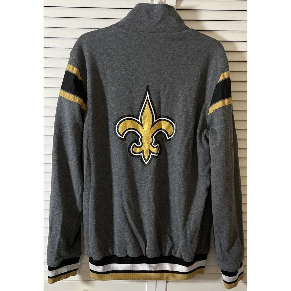 NFL G-lll New Orleans Saints Reversible Soft shell Bomber Jacket Men's Small EUC - Picture 6 of 11